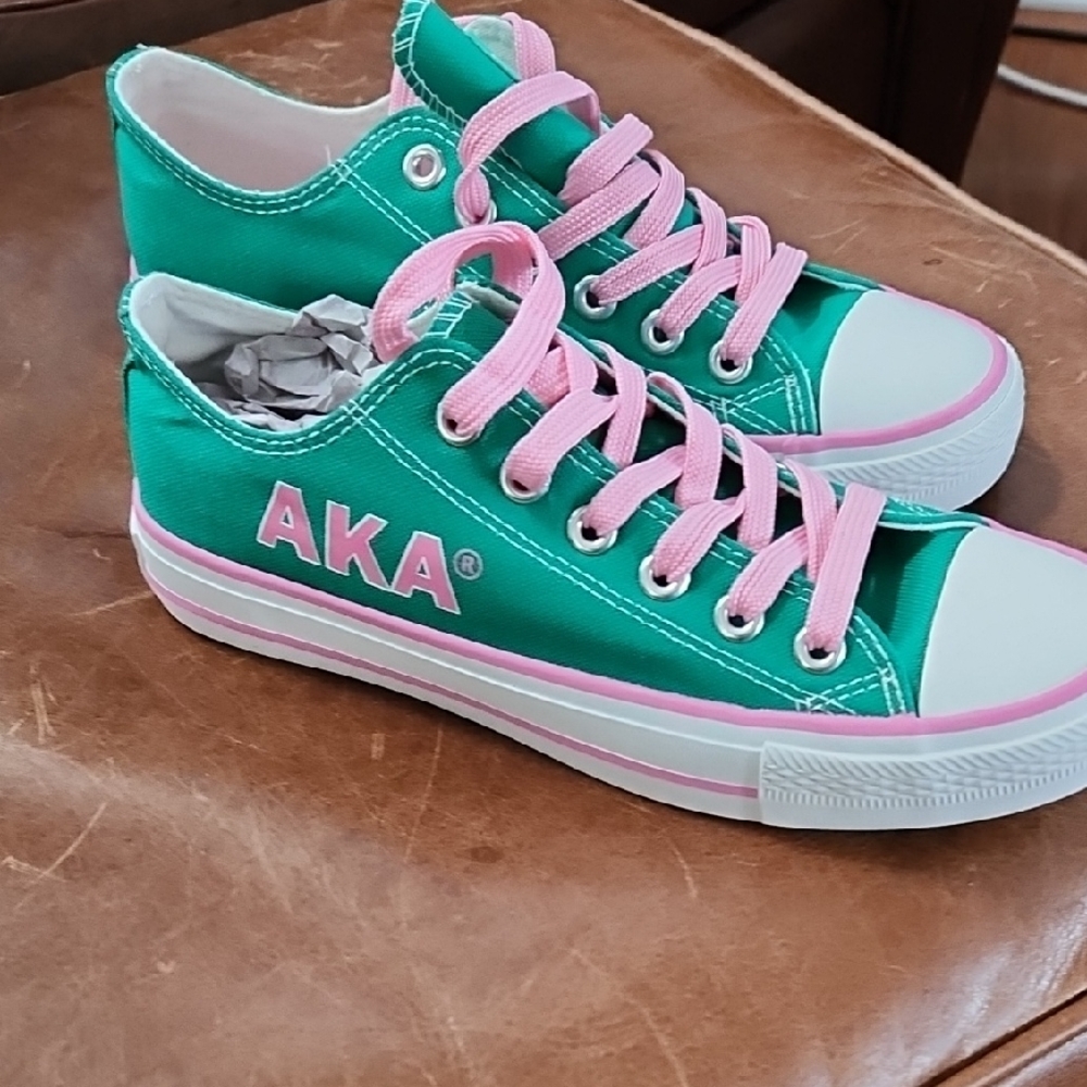 Women's AKA Pink And Green  Sneakers, Brand New